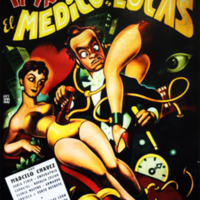 El médico de las locas, cartel cinematográfico, 1956. <br />
